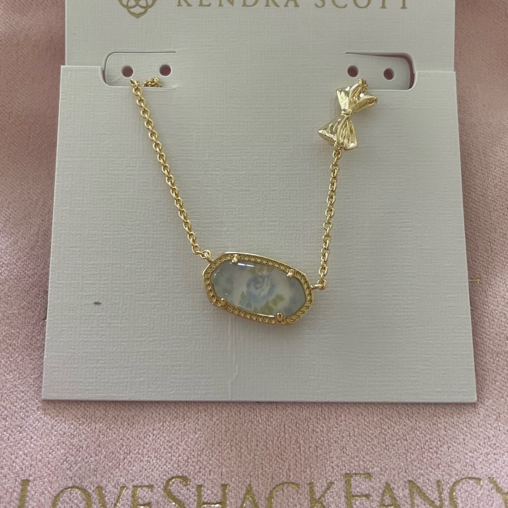 Kendra Scott x Love Shack Fancy Necklace BLUE BOW